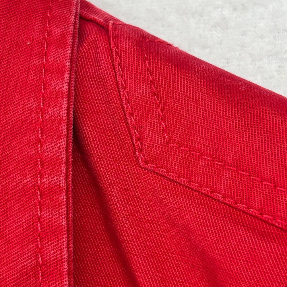 GAP Jacket Womens M Twill Field Safari Utility Button Front Cotton Red - Picture 6 of 11